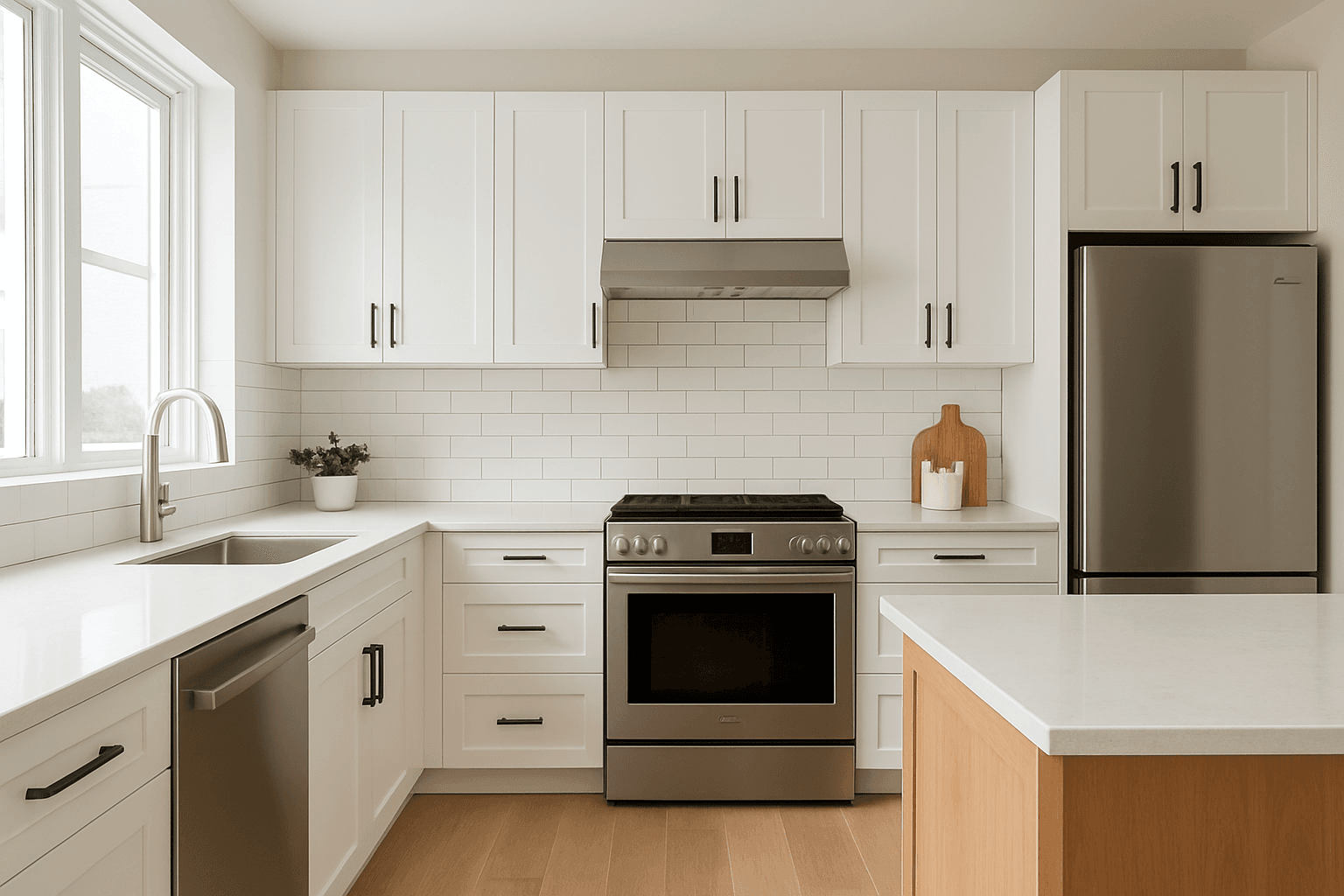 cores que fazem a cozinha parecer maior