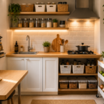 Cozinha pequena organizada e funcional com espaço otimizado, Organização de Cozinha Pequena e Simples
