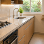 altura padrão de bancada de cozinha em cozinha planejada