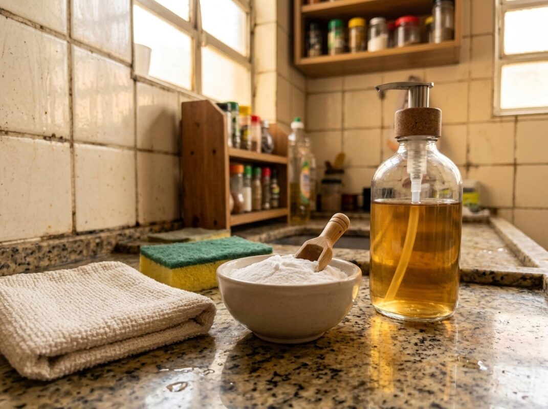 produtos neutros para limpar azulejo de cozinha sem estragar o rejunte
