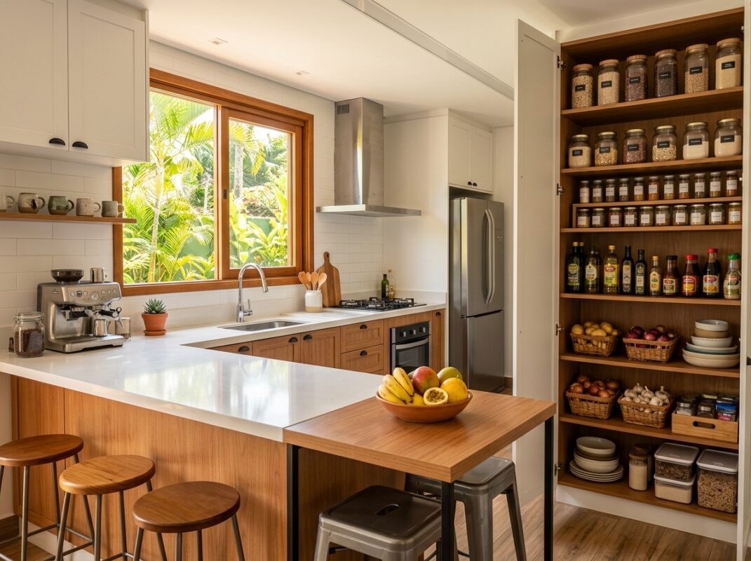 Cozinha reformada totalmente organizada e funcional